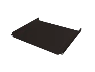 Кликфальц Pro Gofr Grand Line 0,5 GreenCoat Pural BT с пленкой на замках RR 32 темно-коричневый (RAL 8019 серо-коричневый)